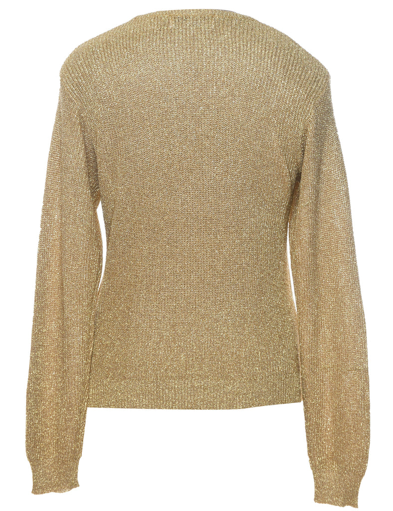 Lurex Thread Pattern Jumper - L