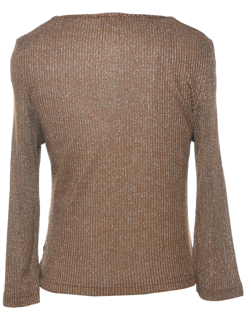 Lurex Thread Pattern Jumper - L