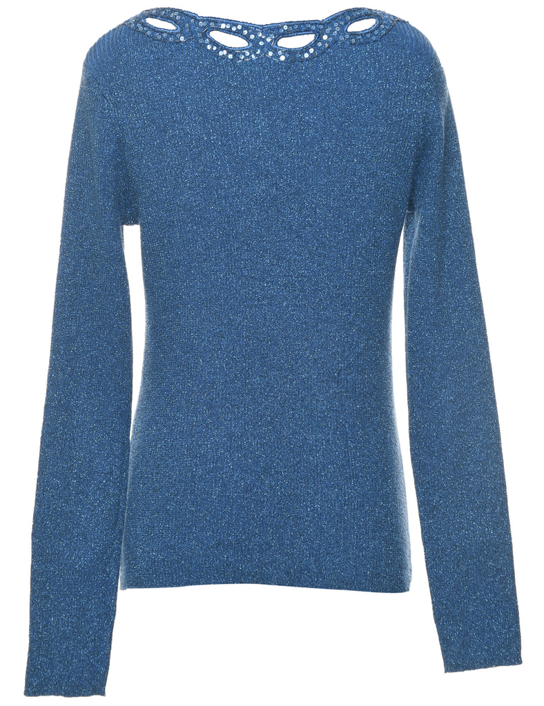 Lurex Thread Pattern Jumper - L