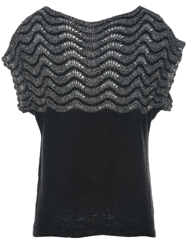 Lurex Thread Pattern Jumper - L