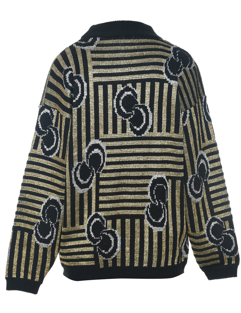 Lurex Thread Pattern Jumper - M