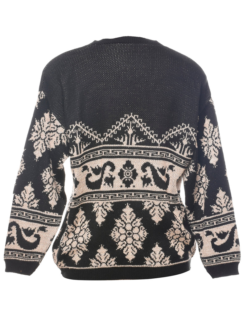 Lurex Thread Pattern Jumper - L