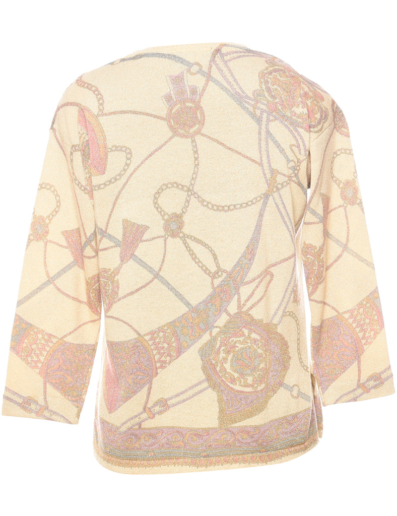 Lurex Thread Pattern Jumper - L