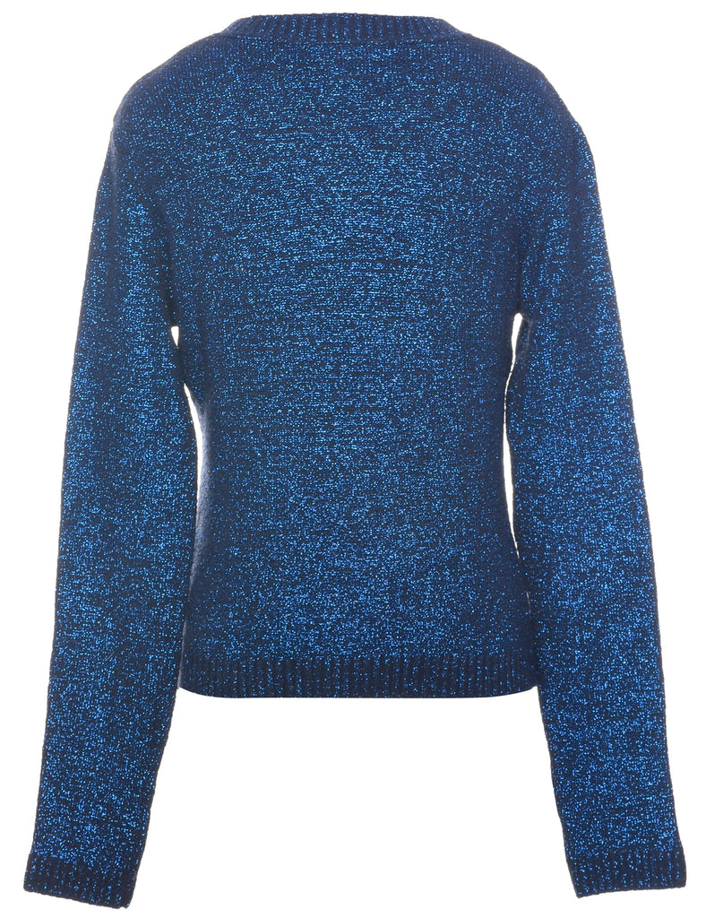 Lurex Thread Pattern Jumper - M