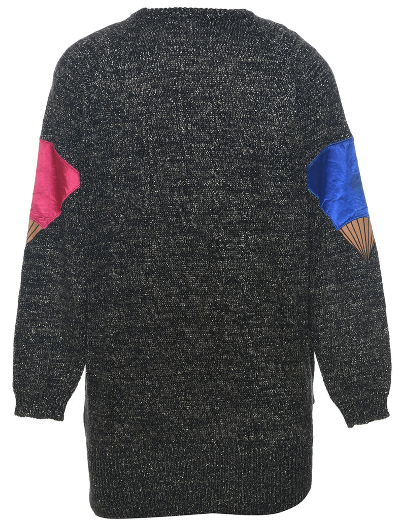 Lurex Thread Pattern Jumper - L