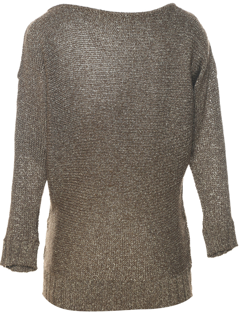 Lurex Thread Pattern Jumper - L