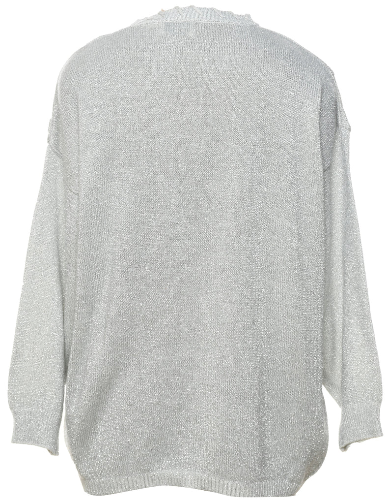 Lurex Thread Pattern Jumper - L
