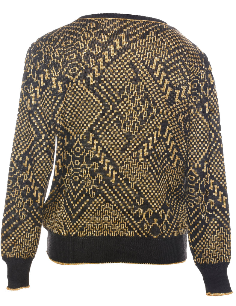 Lurex Thread Pattern Jumper - L