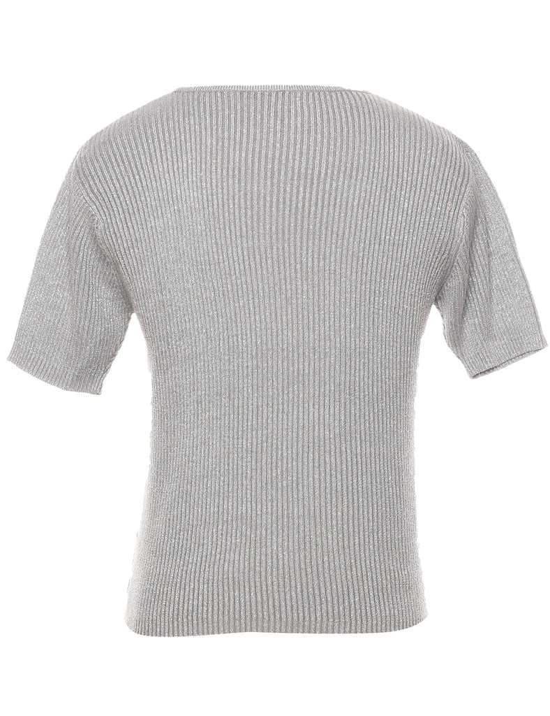 Lurex Thread Pattern Jumper - M