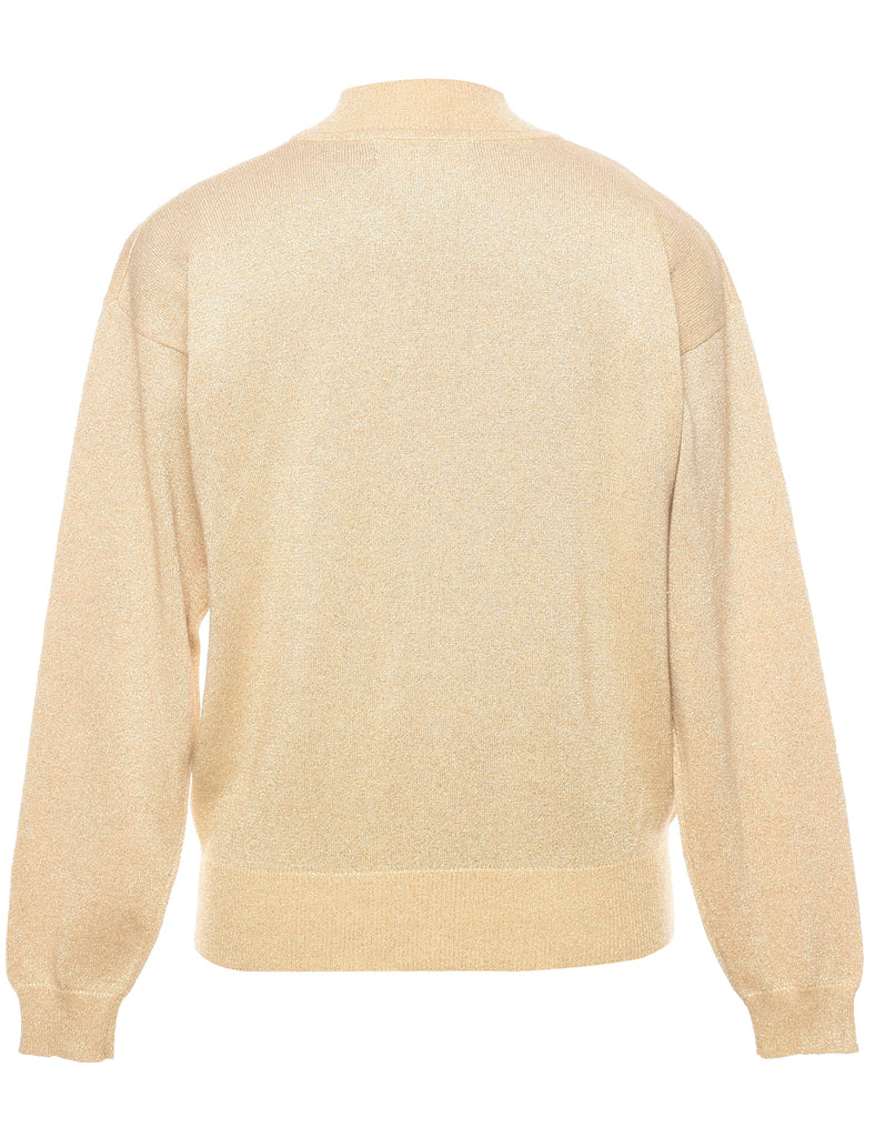 Lurex Thread Pattern Jumper - M