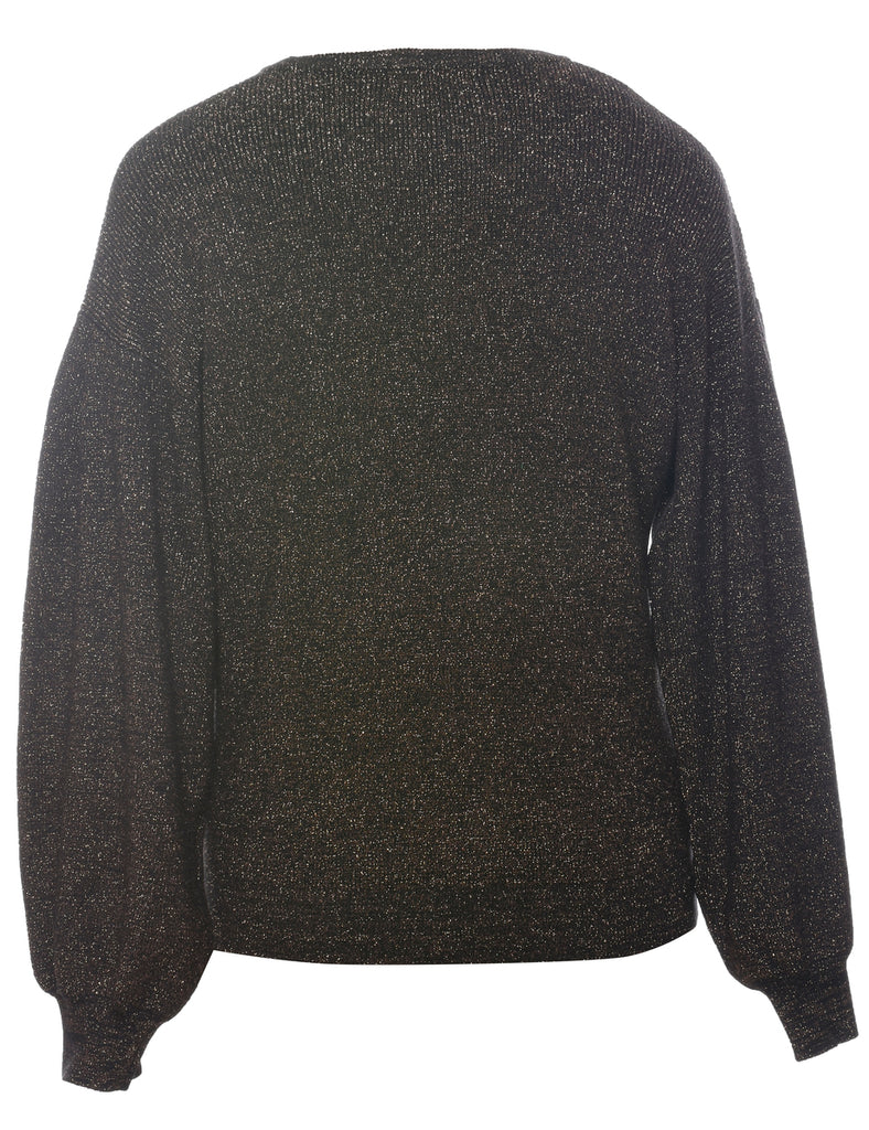 Lurex Thread Pattern Jumper - L
