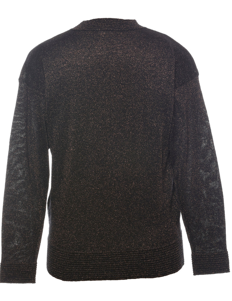 Lurex Thread Pattern Jumper - M