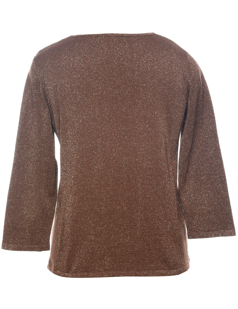Lurex Thread Pattern Jumper - M