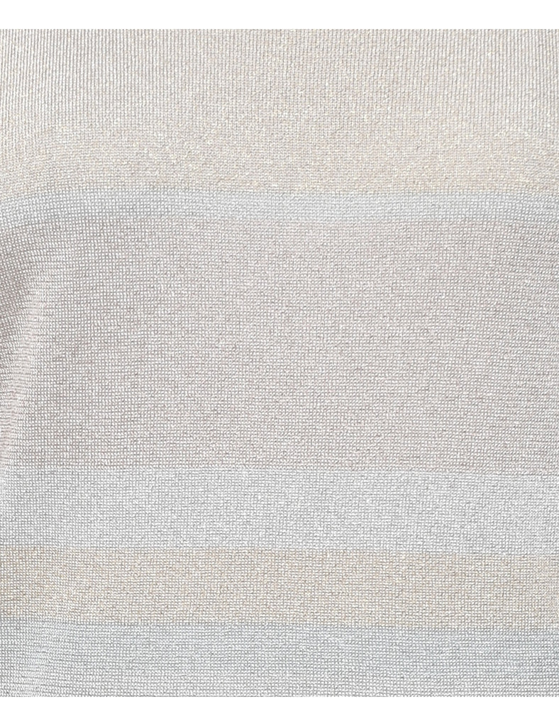 Lurex Thread Pattern Jumper - M