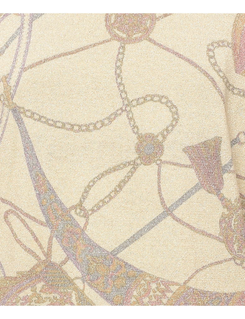 Lurex Thread Pattern Jumper - L