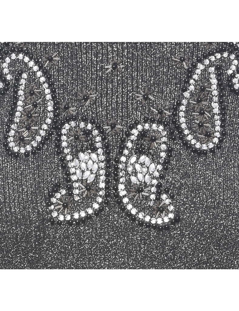 Lurex Thread Pattern Jumper - L