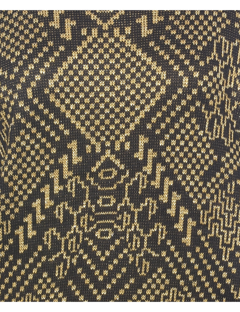 Lurex Thread Pattern Jumper - L