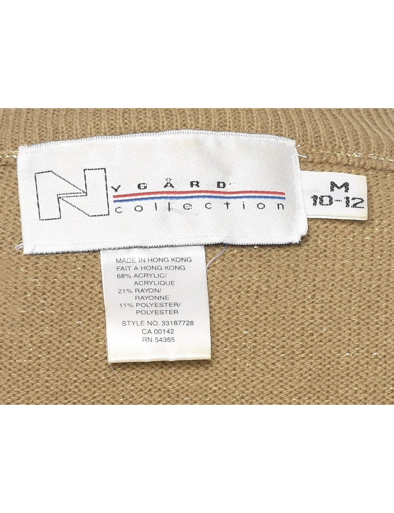 Lurex Thread Pattern Jumper - M