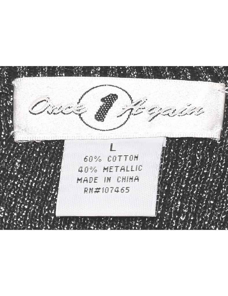 Lurex Thread Pattern Jumper - L