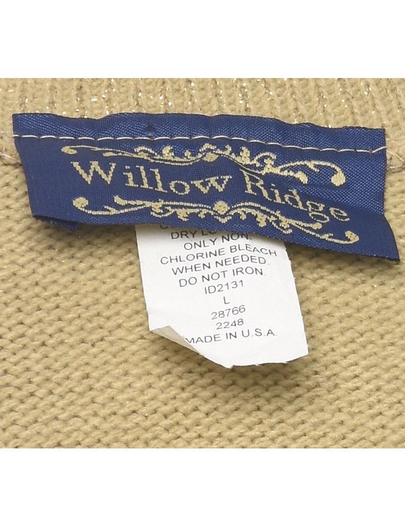 Lurex Thread Pattern Jumper - L