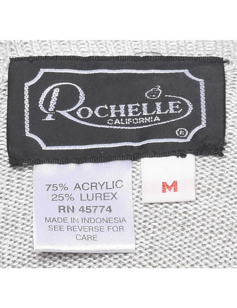 Lurex Thread Pattern Jumper - M