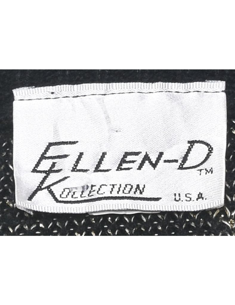 Lurex Thread Pattern Jumper - L