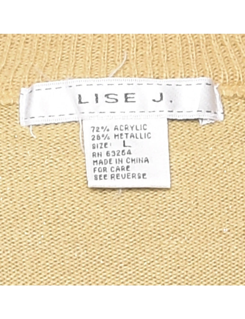 Lurex Thread Pattern Jumper - L