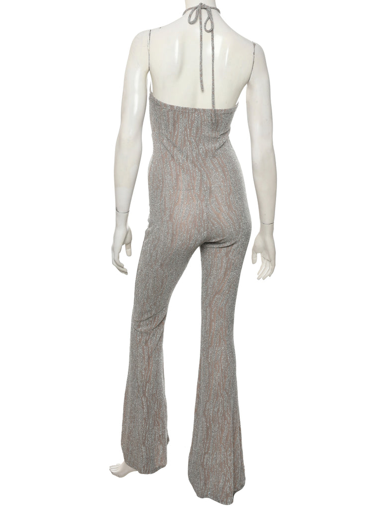 Lurex Thread Pattern Jumpsuit - XS