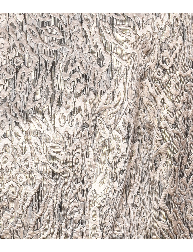 Lurex Thread Pattern Metallic Evening Jacket - L