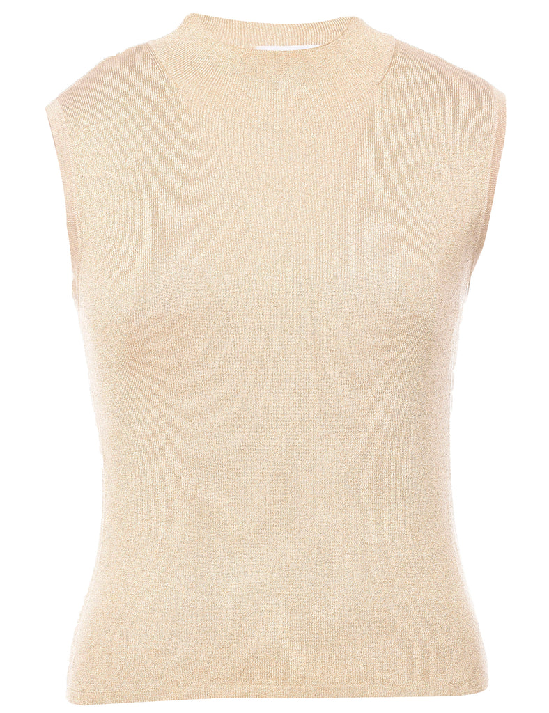 Lurex Thread Pattern Vest - S