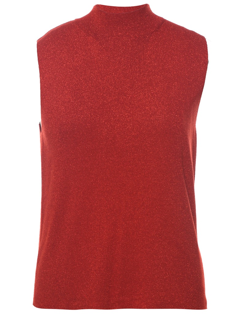 Lurex Thread Pattern Vest - L