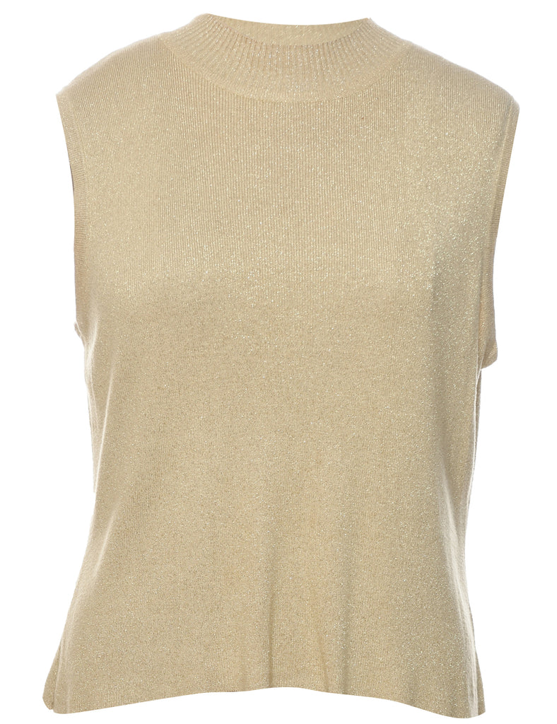 Lurex Thread Pattern Vest - L