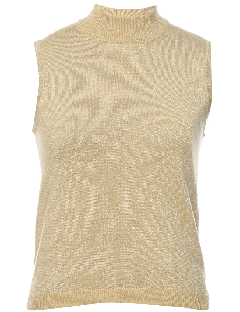 Lurex Thread Pattern Vest - S