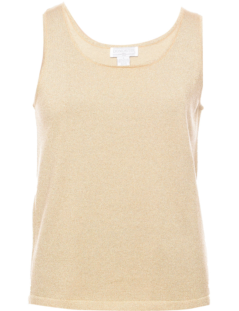 Lurex Thread Pattern Vest - L