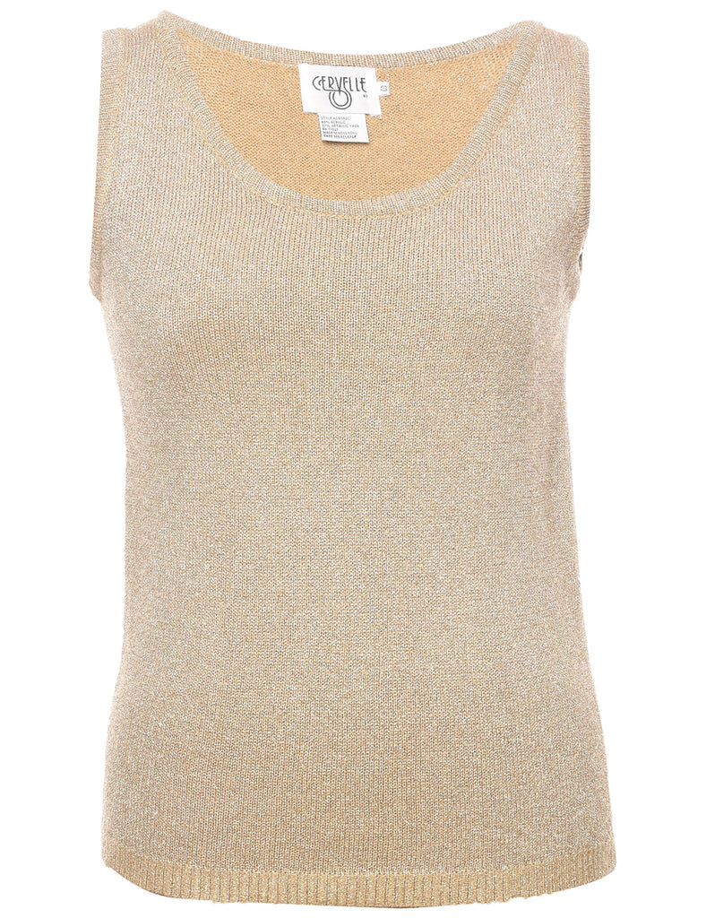 Lurex Thread Pattern Vest - S