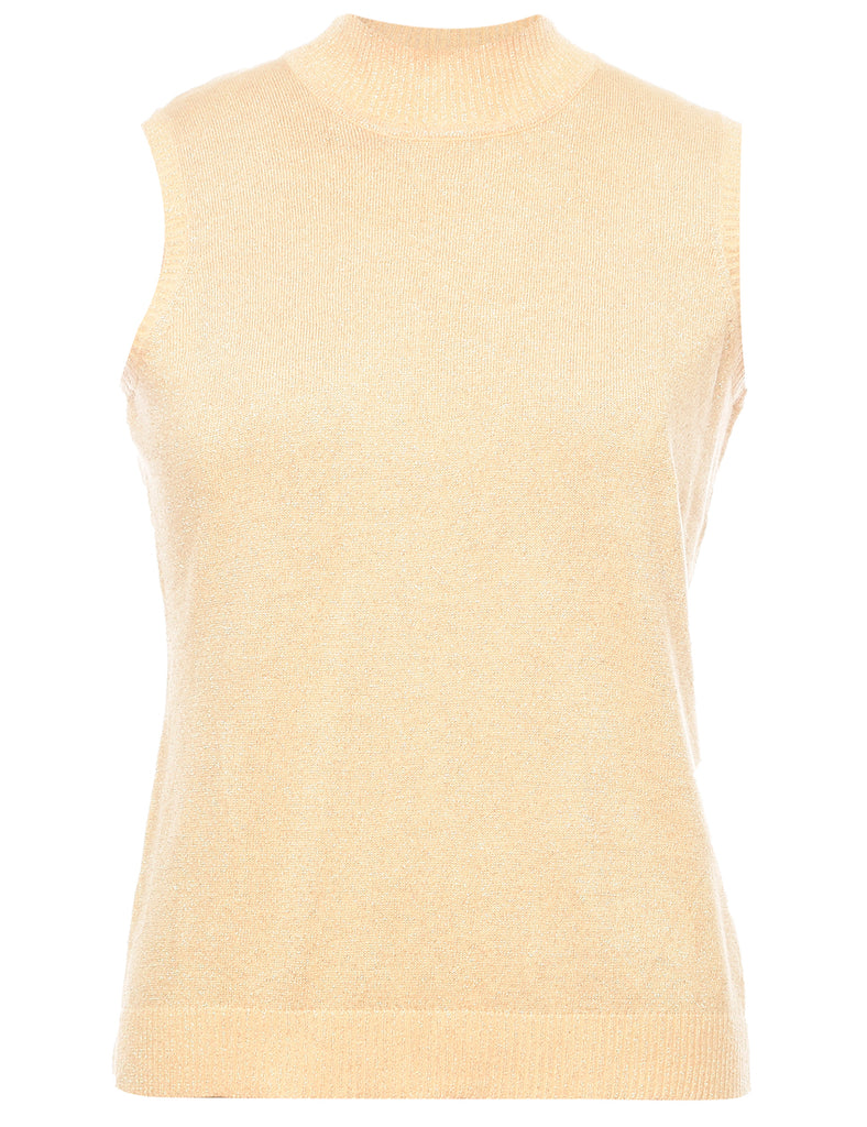 Lurex Thread Pattern Vest - L