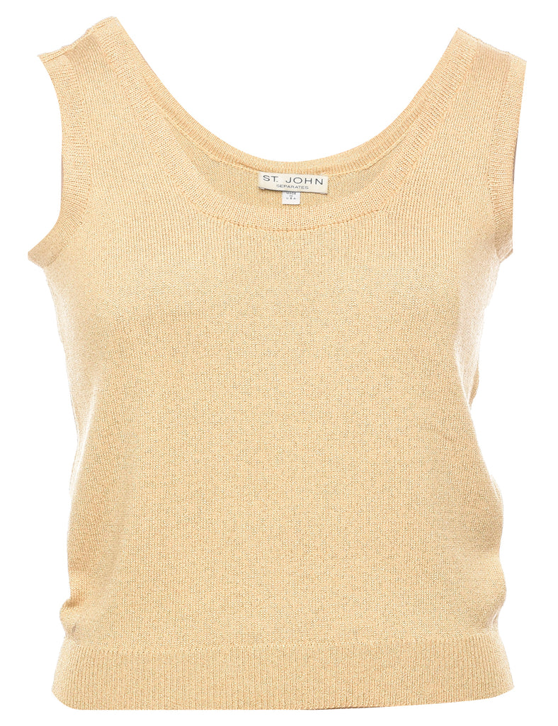 Lurex Thread Pattern Vest - M