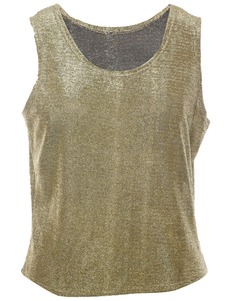 Lurex Thread Pattern Vest - L