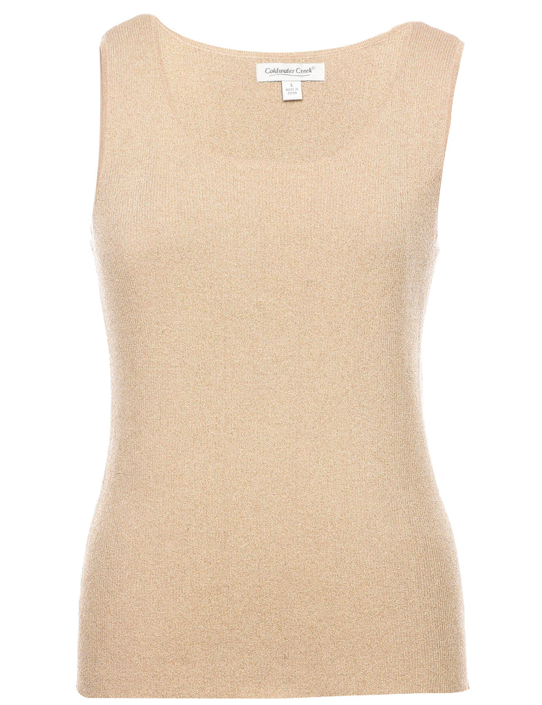 Lurex Thread Pattern Vest - L