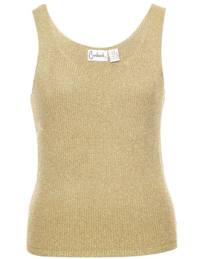 Lurex Thread Pattern Vest - M