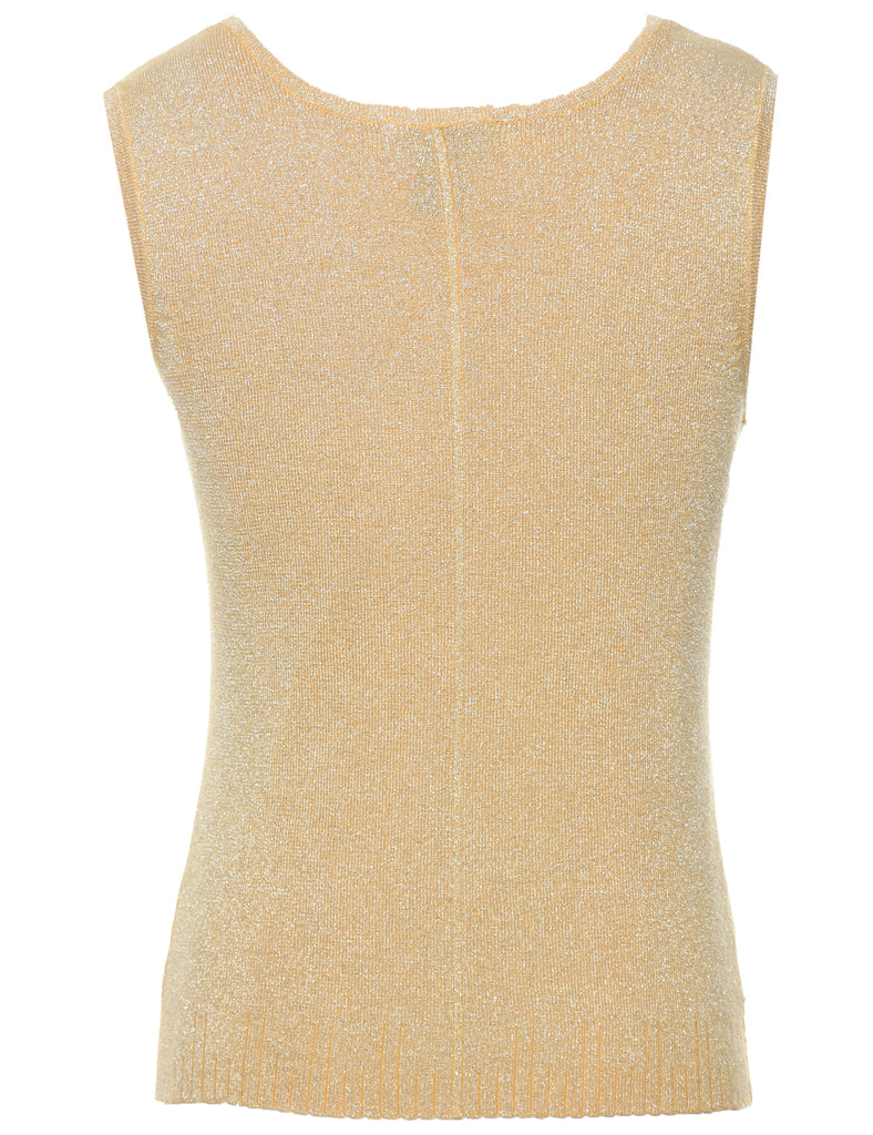 Lurex Thread Pattern Vest - L