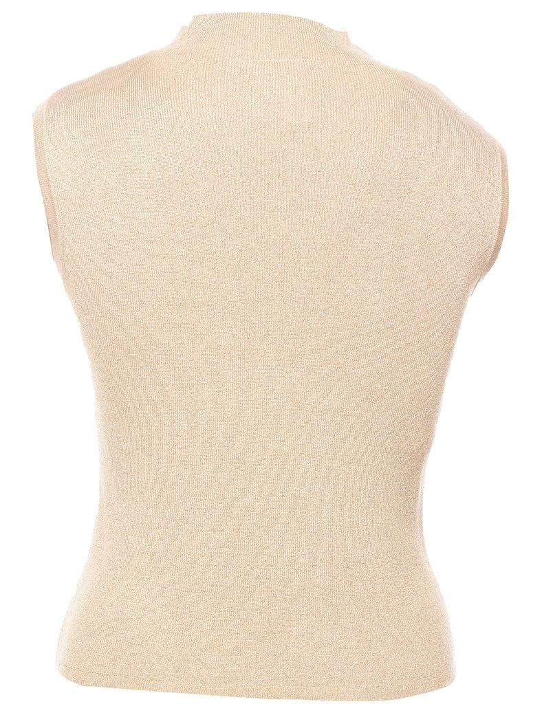 Lurex Thread Pattern Vest - S