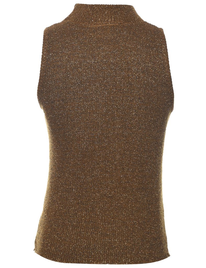 Lurex Thread Pattern Vest - XS