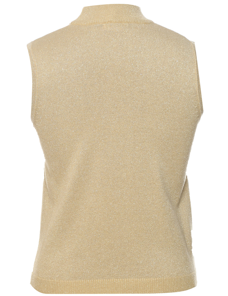 Lurex Thread Pattern Vest - S