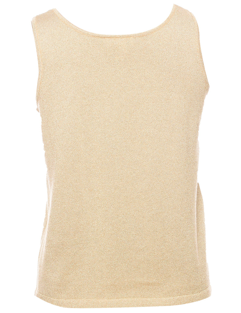 Lurex Thread Pattern Vest - L