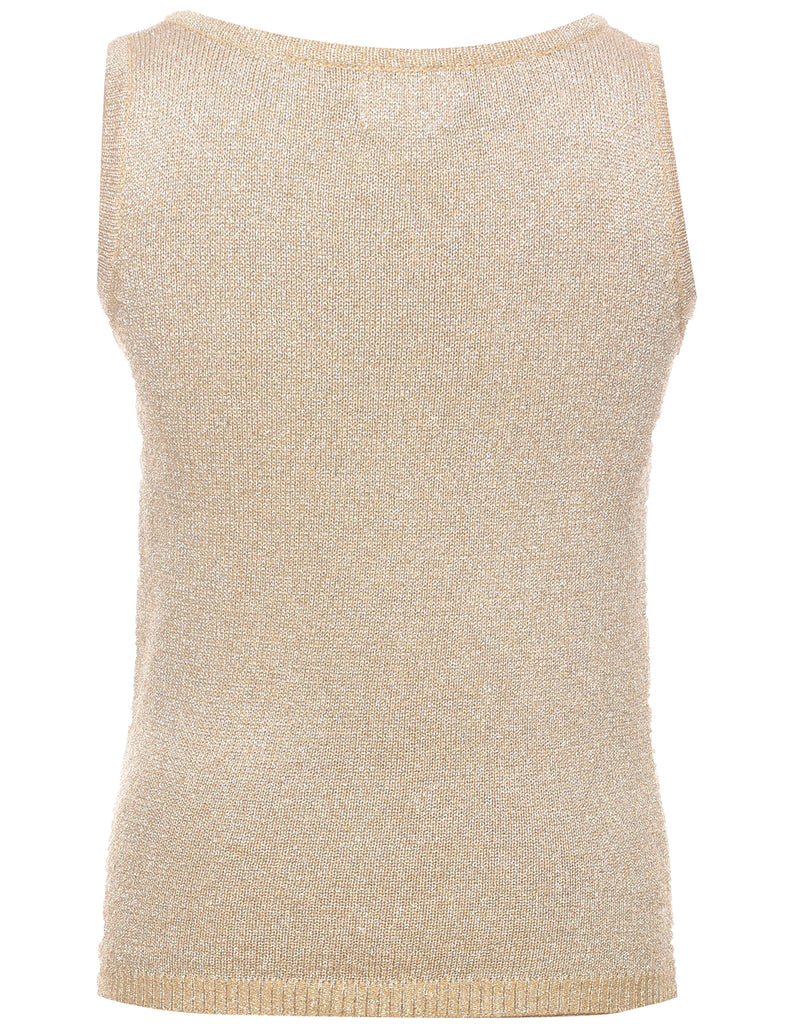 Lurex Thread Pattern Vest - S