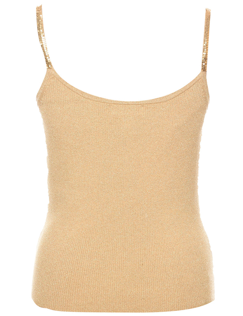 Lurex Thread Pattern Vest - L