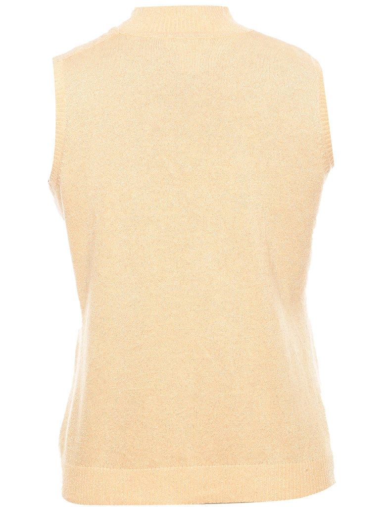 Lurex Thread Pattern Vest - L