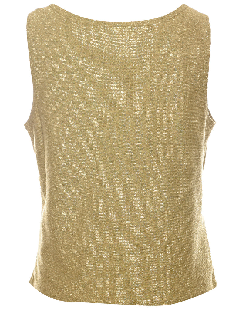 Lurex Thread Pattern Vest - L