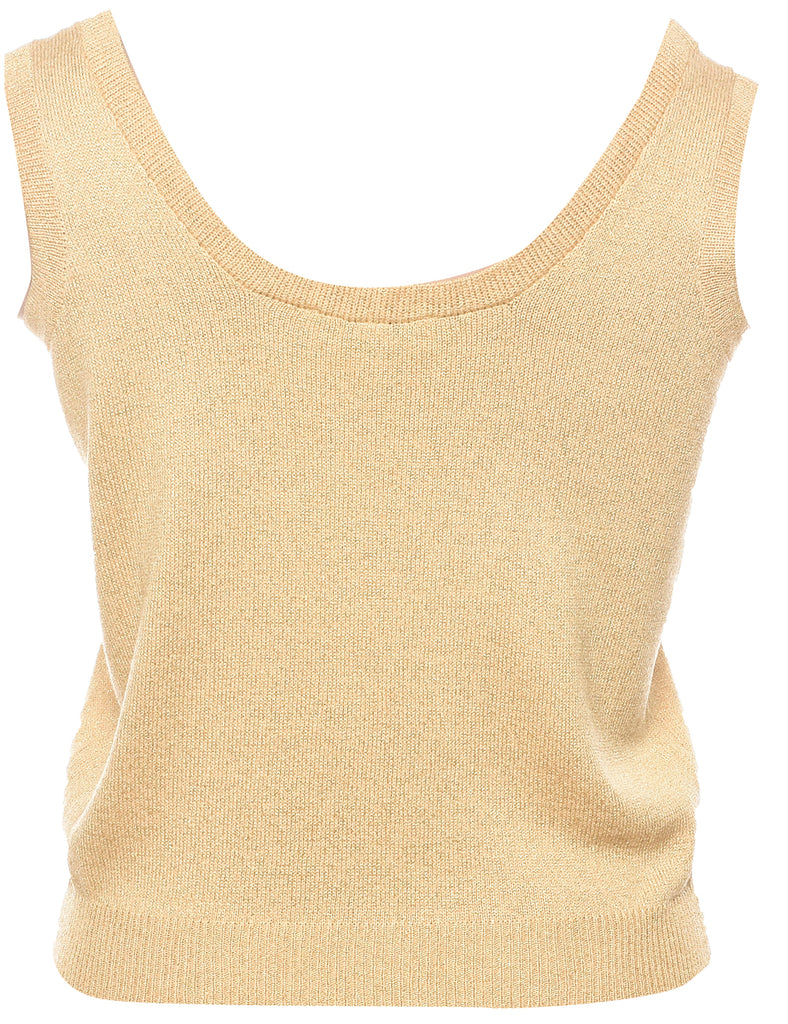 Lurex Thread Pattern Vest - M